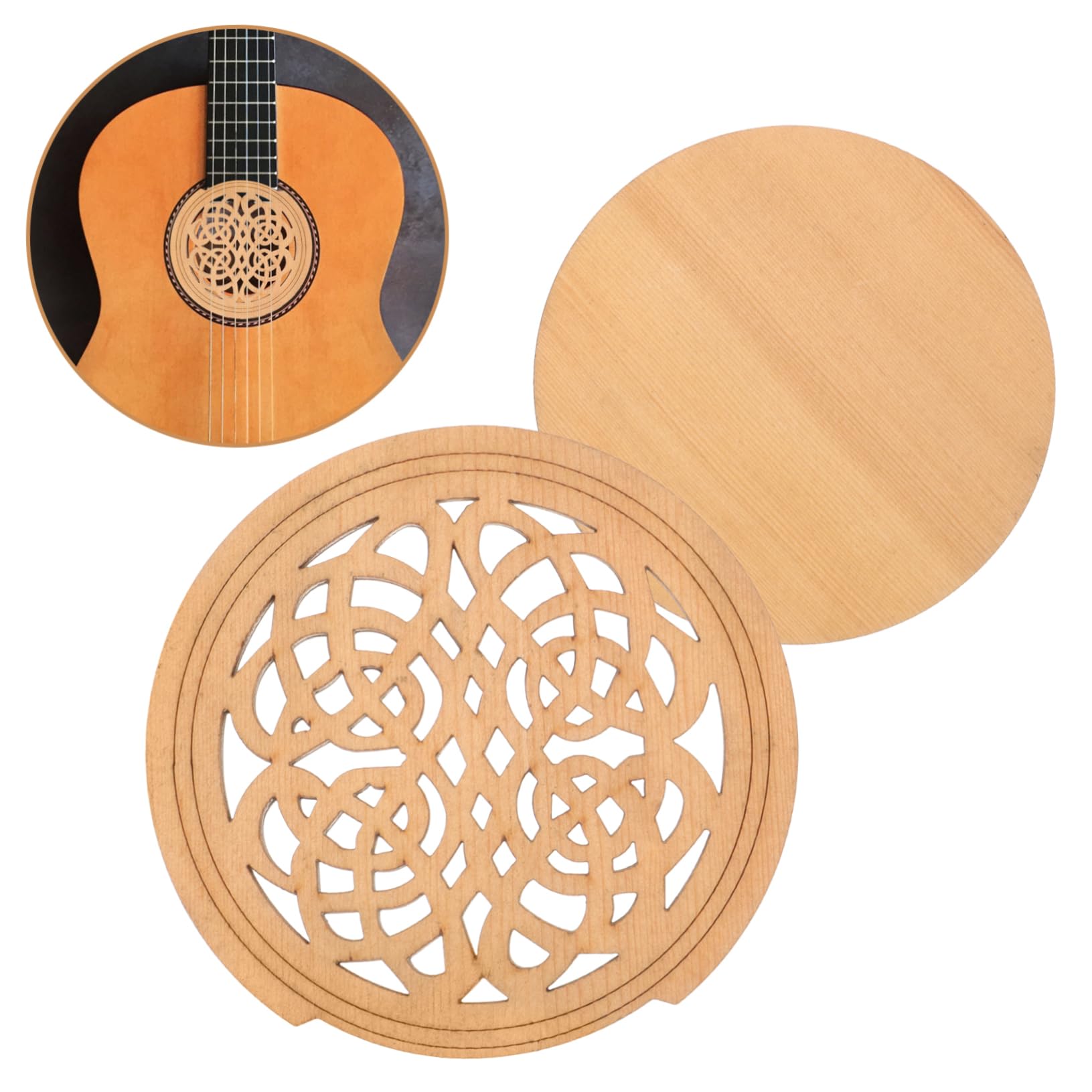 Amazon | Alasum 木製サウンドホールカバー アコースティックギター用
