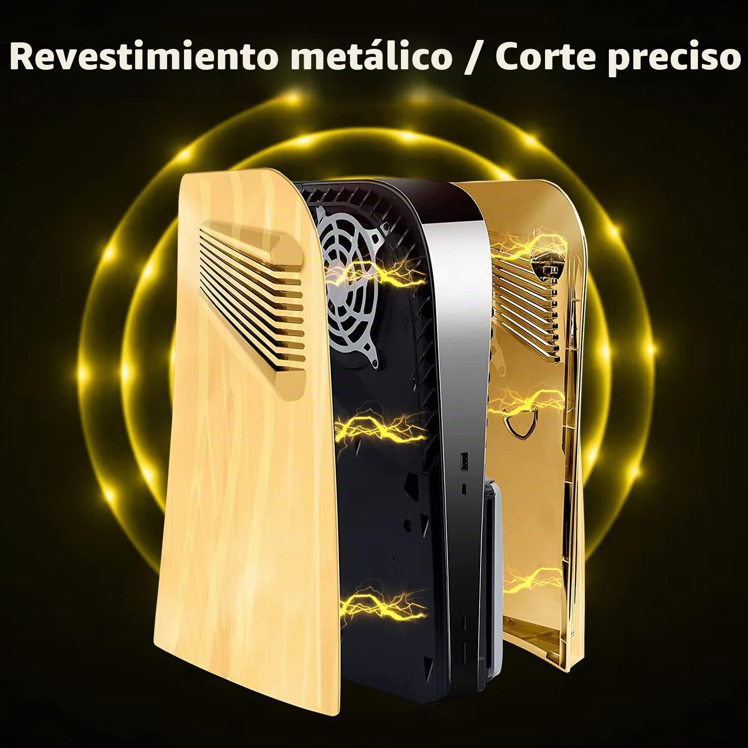 Miimall Placa frontal compatible con PS5 Consola Cover con aberturas de refrigeración, placa de repuesto resistente a los arañazos, carcasa dura a prueba de polvo, funda protectora para consola de