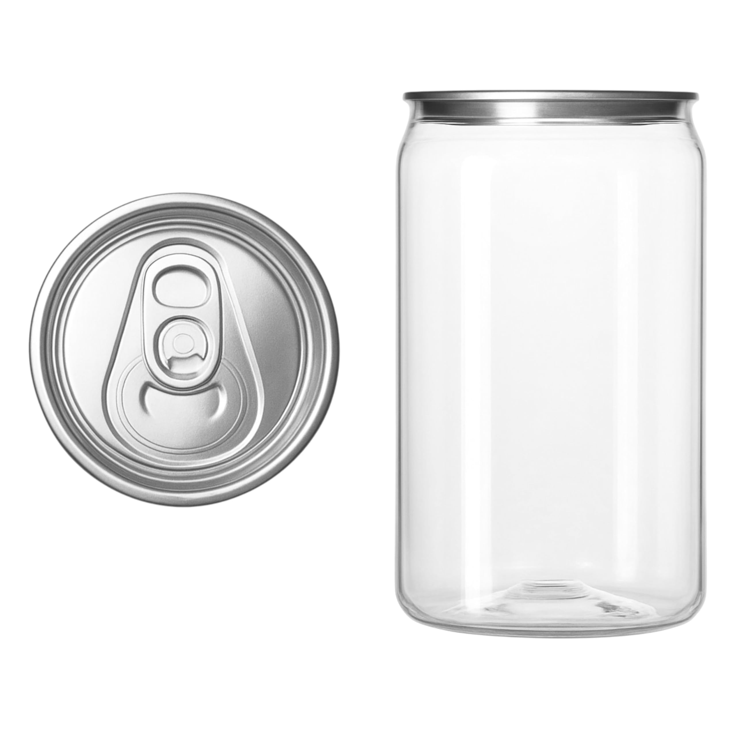 GraceClear Plastic Soda Can with Lid – Refillable & BPA-Free (330ML - SODA CAN - 300 PCS)