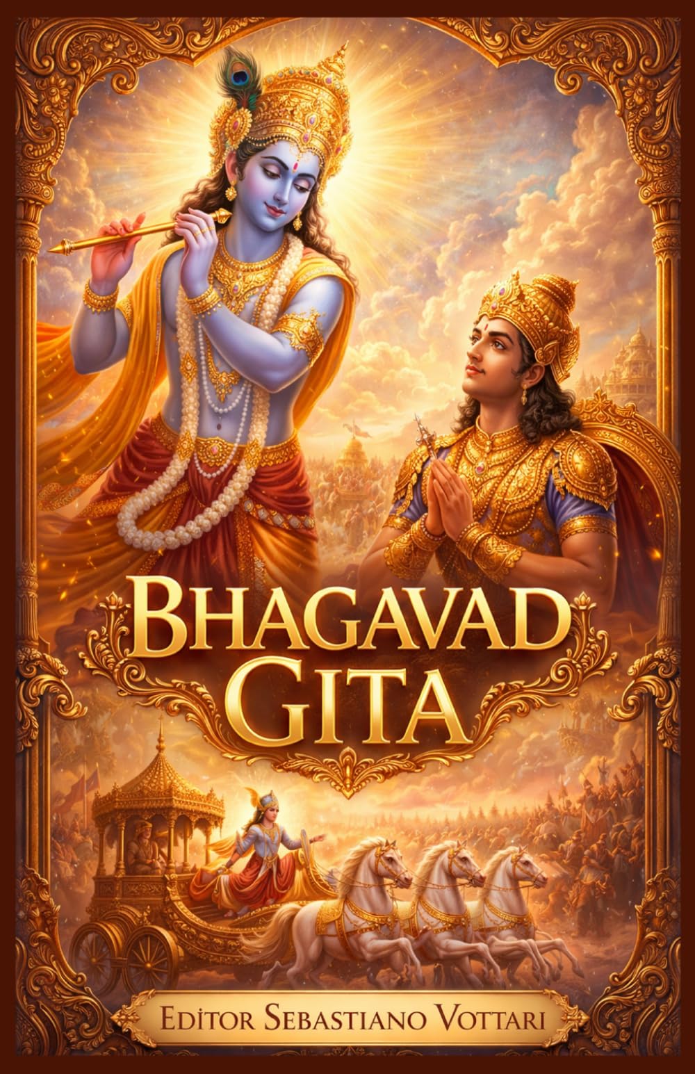 Bhagavad Gita: Traduzione Completa di Tutti i 18 Capitoli - Testo Sacro di Filosofia Indiana, Yoga, Dharma, Conoscenza del Sé, Meditazione e Spiritualità dal Mahabharata (Religione e Spiritualità)