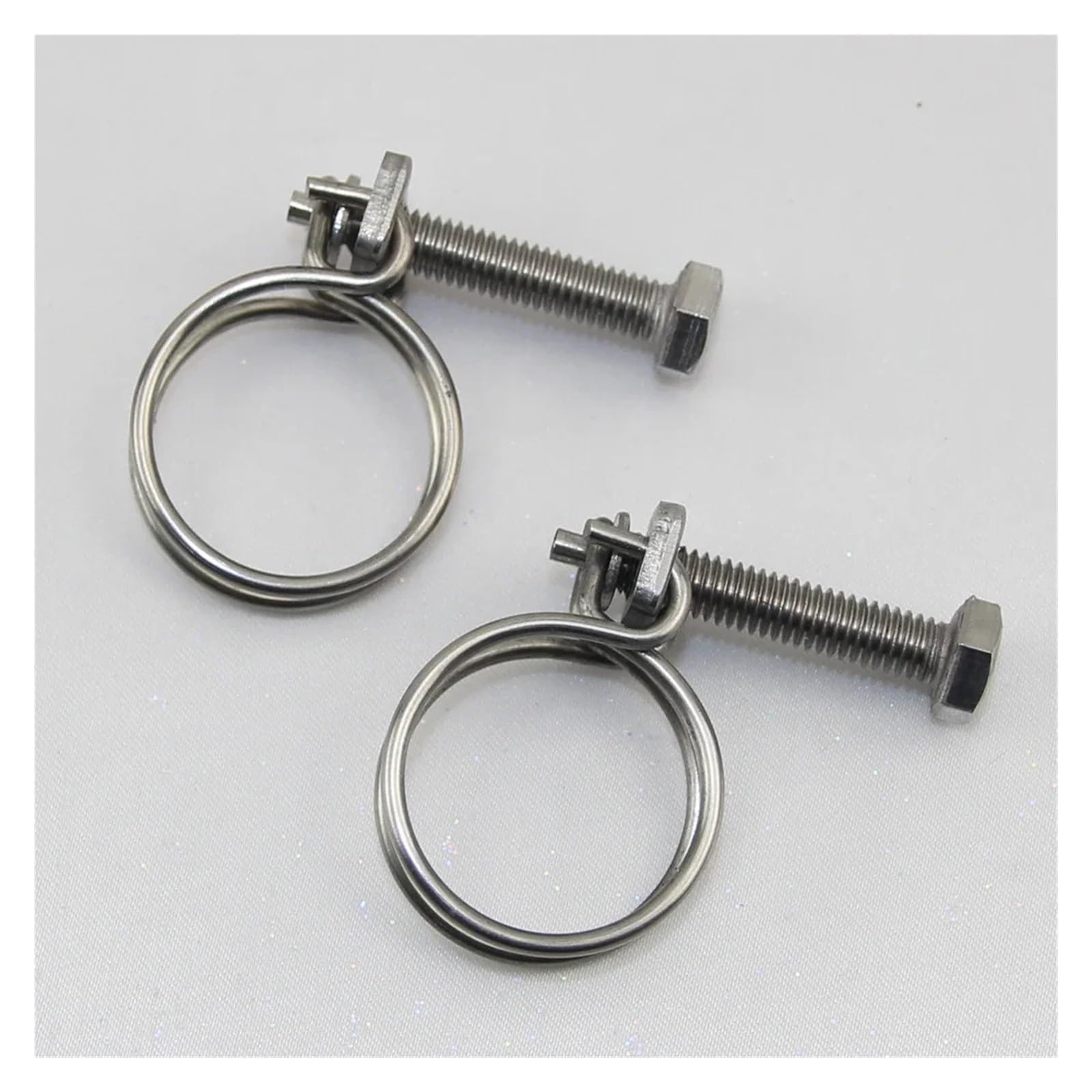 Fascetta stringitubo a doppia linea 1 pz. Morsetto in acciaio inossidabile 304 con diametro del filo da 2 mm e 3 mm. Morsetto a molla con doppia(130-140 mm)