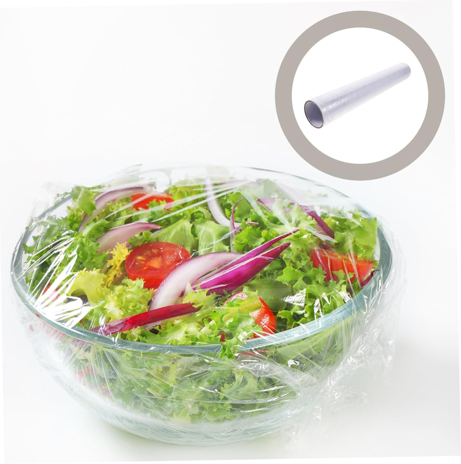1roll Disposable Food Cling Wrap Slide Cutter Pe Material for Food Storage for Home and Commercial Use Keeps Fruits and Vegetables Fresh Style