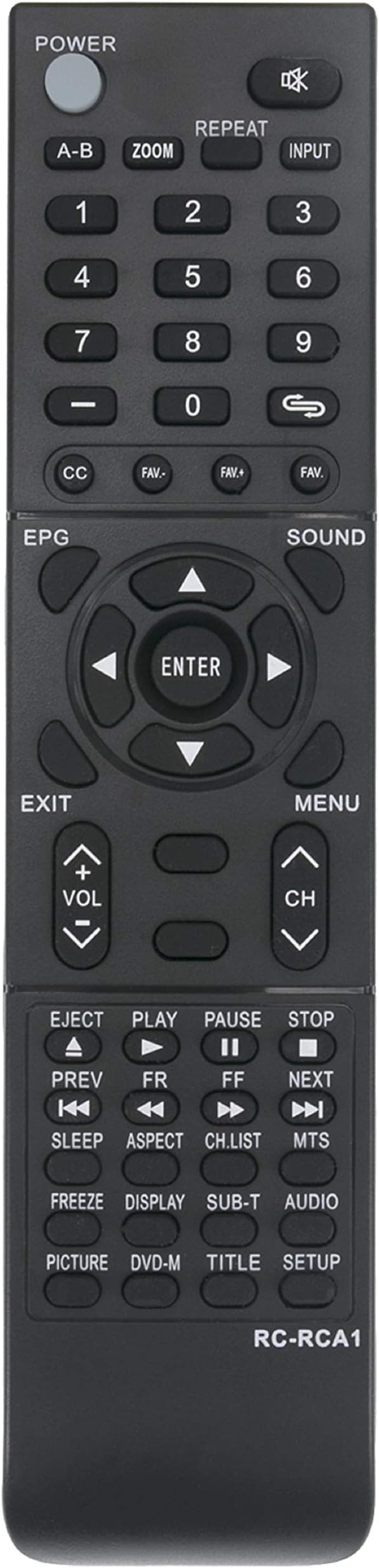 New ZdalaMit Replaced Remote fit for RCA WD11452 WD12143 WD12372 WD11392 WD12422 WD12192 WD11442 WD12101 WD12492 WD12021 RCA 46LB45RQ LED39B45RQ 26LA30RQD