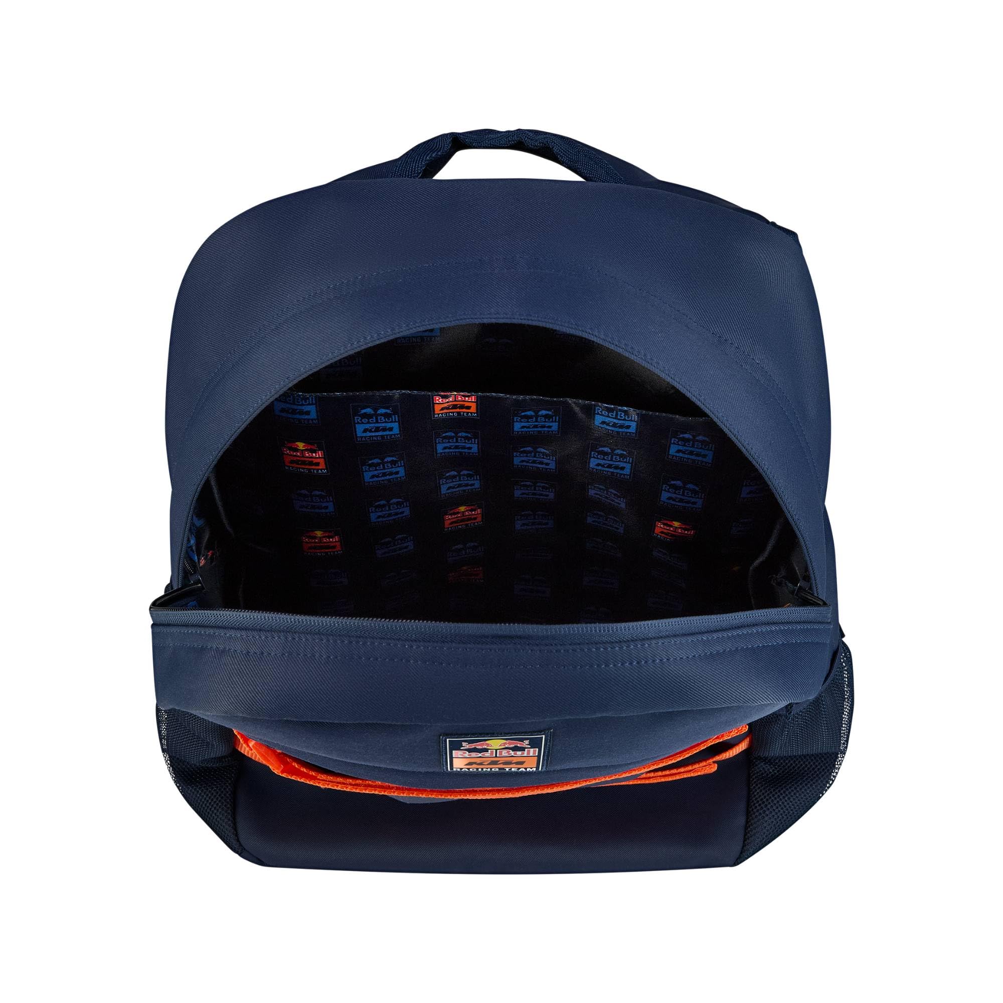 RB KTM Racing Essential Backpack U F801 Rucksack | Offizieller MotoGP Fanartikel - 100% Polyester - Dunkelblau/Orange - Motorsport - Merchandise