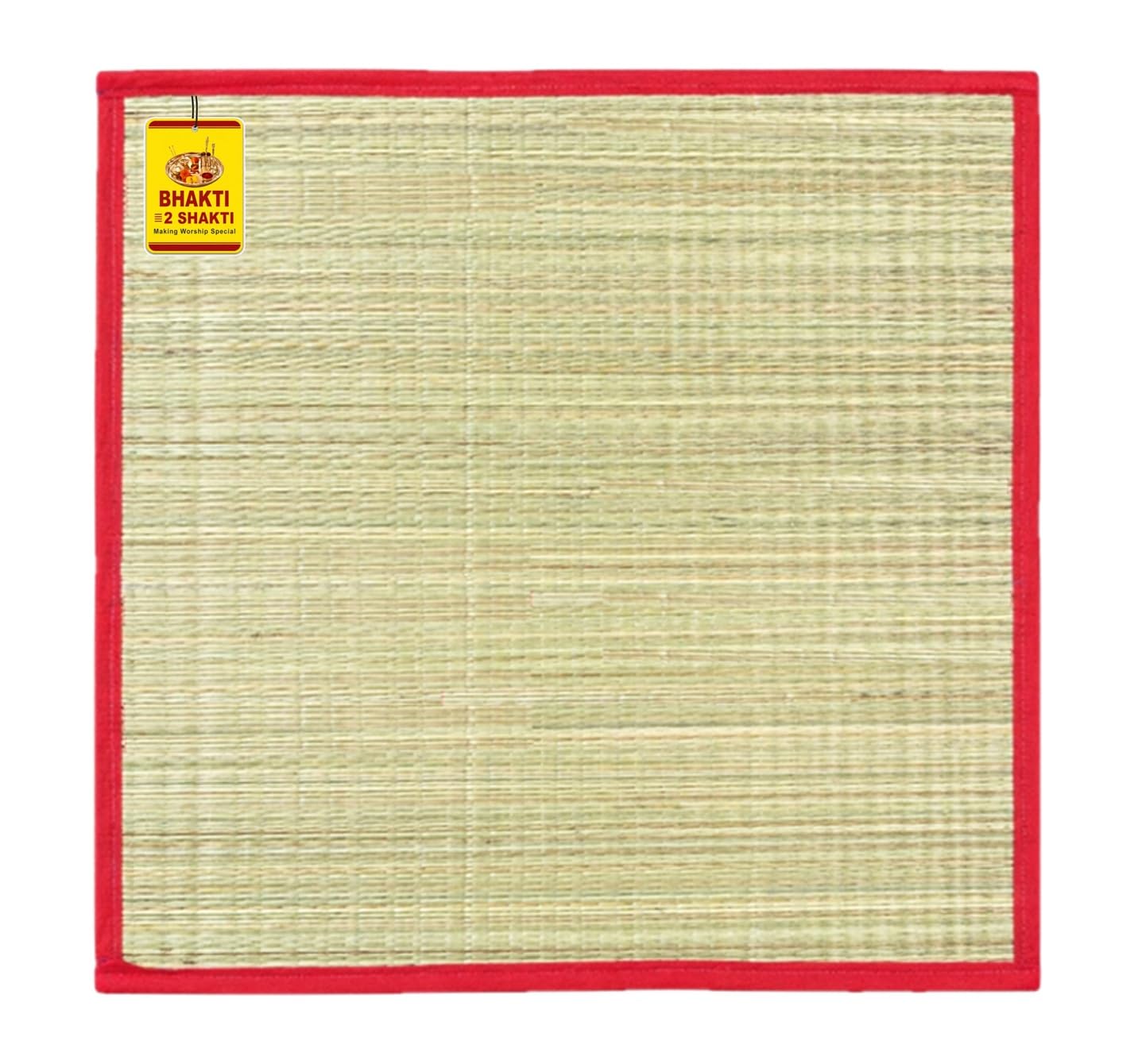 Bhakti2Shakti Kusha Grass Mat 2x2 Feet (24x24 Inch)| Pooja Aasan| Natural Darbha Grass Mat for Pooja, Meditation & Yoga | Sitting Floor Mats | Kushaasan | Foldable & Eco-Friendly (1 pieces)-image-14