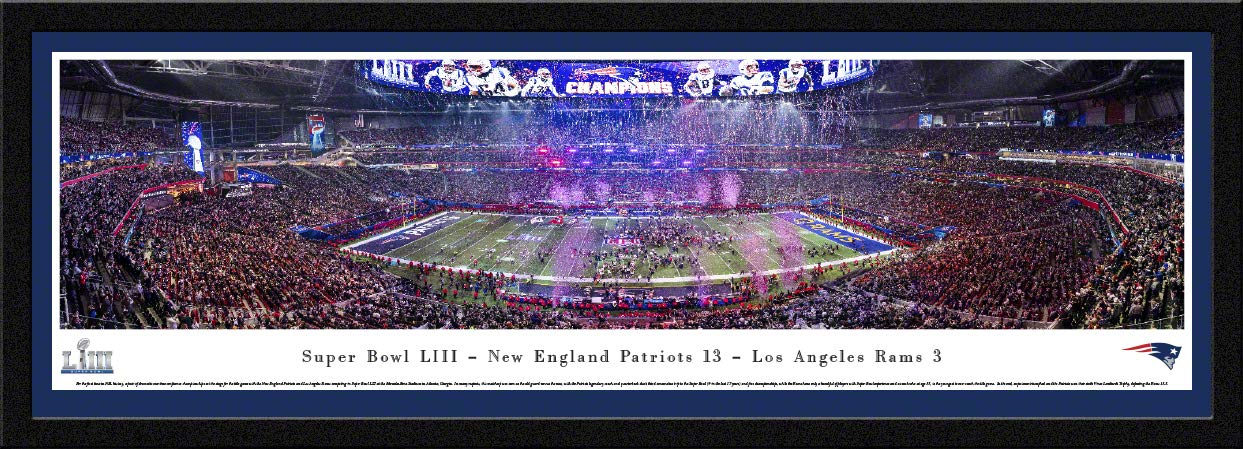 New England Patriots - 2019 Super Bowl LIII Champions - NFL Panoramic Poster and Wall Décor by Blakeway Panoramas