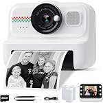 HiMont - Instant Print Camera for Kids with 1080P HD, 3 Rolls Printing Paper and 32GB Card, Digital Selfie Camera, Gift