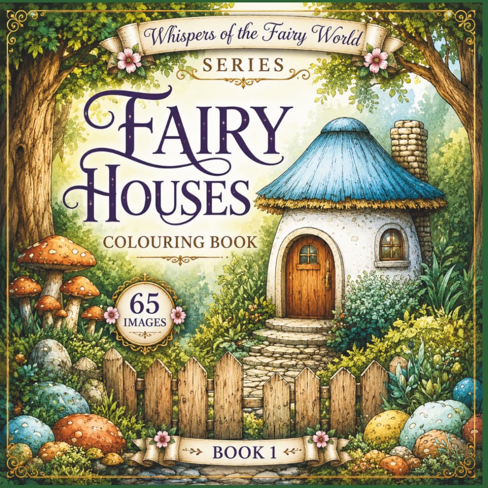 Fairy Houses Colouring Book: Enchanting Fairy Homes, Gardens & Woodland Retreats to Colour (Whispers of the Fairy World)