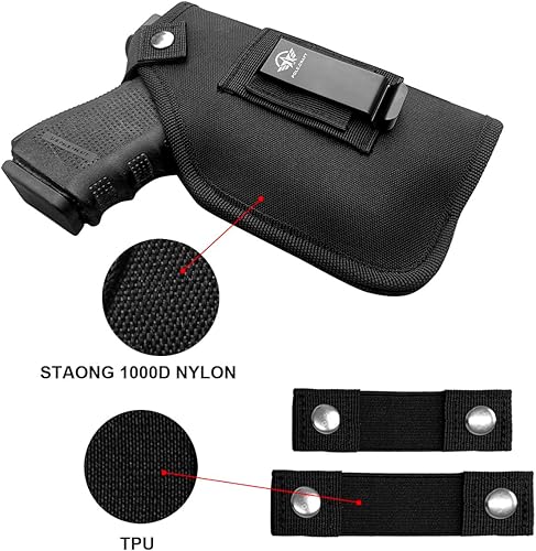 Miniatura 3 de Funda para pistola con láser para pistolas de 0.354 in Compatible con Glock 19, Taurus G3C, Sig Sauer, S&W M&P Shield 0.354 in, Ruger, Springfield