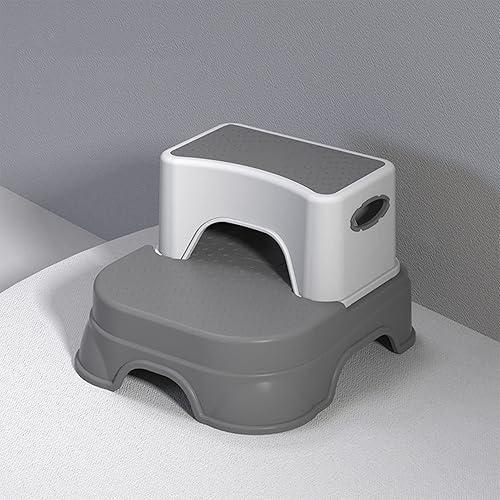 Miniatura 6 de GOWENIC Taburete de 2 escalones para niños y niños pequeños, taburete de baño e inodoro para entrenamiento para ir al baño, lavado de manos para
