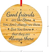 Vista 7 de PETCEE Adornos de Navidad en liquidación – Adornos de amistad 2025 Good Friends Decoración colgante para árbol de Navidad, recuerdo, regalos