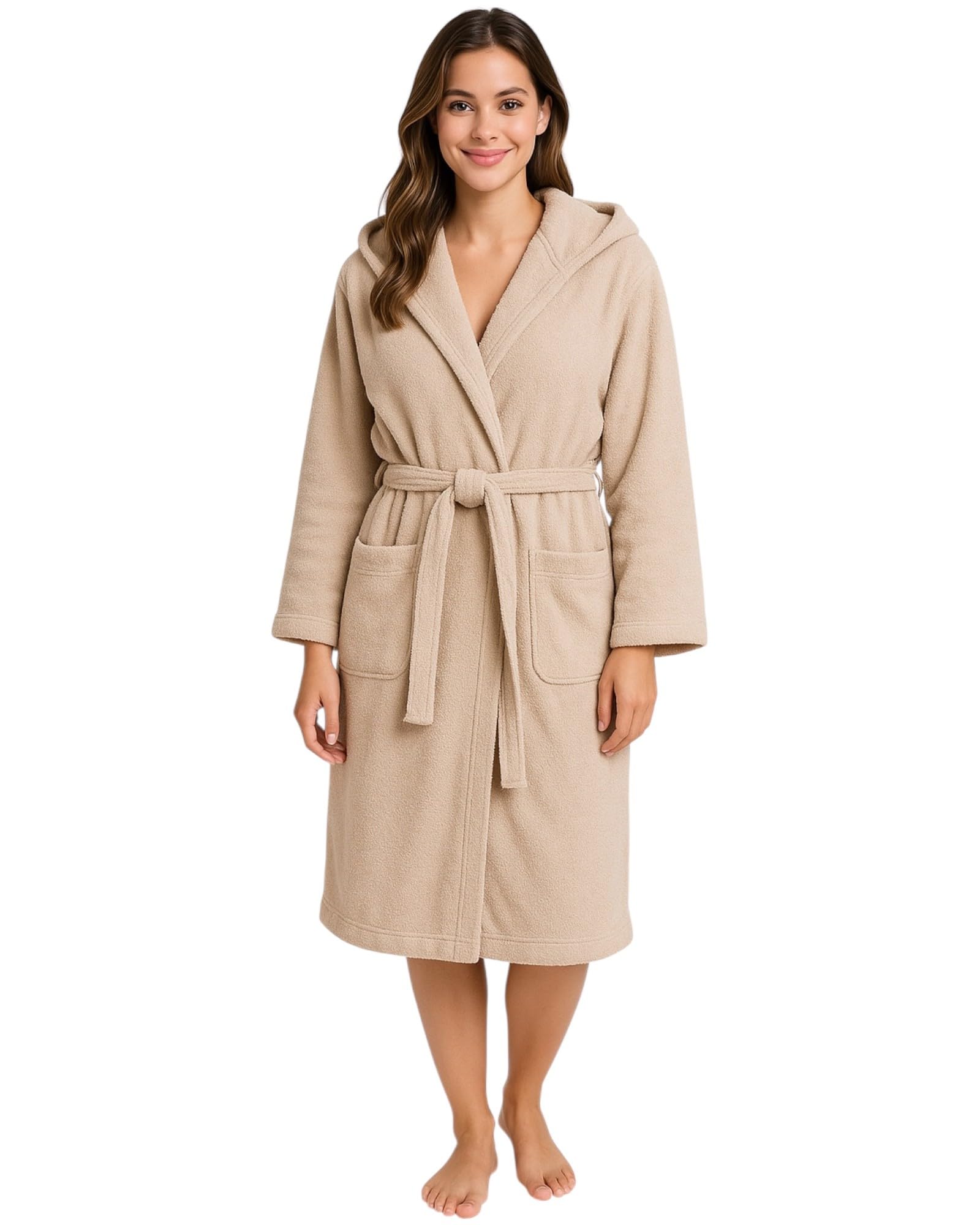 Accappatoio Unisex in Spugna 100% Cotone – Con Cappuccio, Tasche e Cintura – 390 g/m² – Taglie dalla S alla XXL – 6 Colori Disponibili