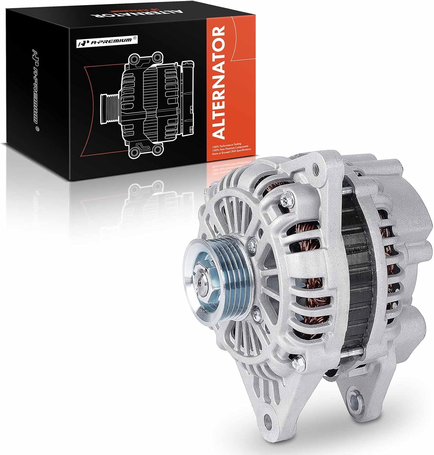 A-Premium Alternator Compatible with Dodge Avenger 1995-2000 & Chrysler Sebring 1995-2000, 2.5L, 12V 110A 5-Groove Pulley Clockwise, Replace# A00003TA3491, A003T14292