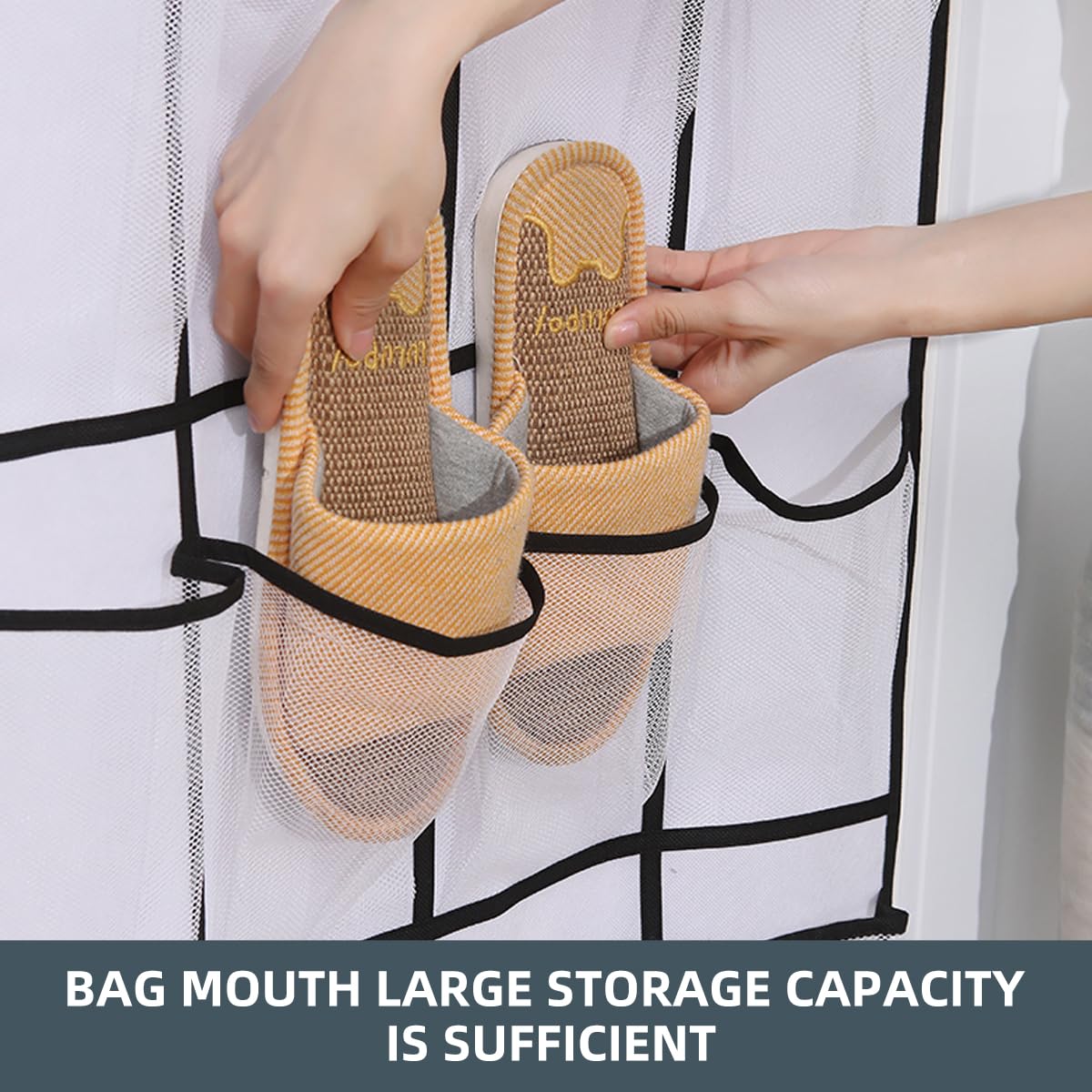 2 pezzi Scarpiera a sospensione da porta – Portascarpe con 28 tasche, organizer multifunzione da appendere per camera da letto, soggiorno, bagno
