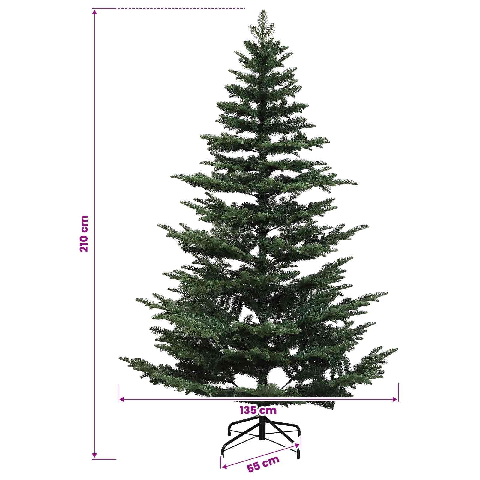 vidaXL Sapin de Noël Artificiel à Branches Articulées 210 cm PE et PVC