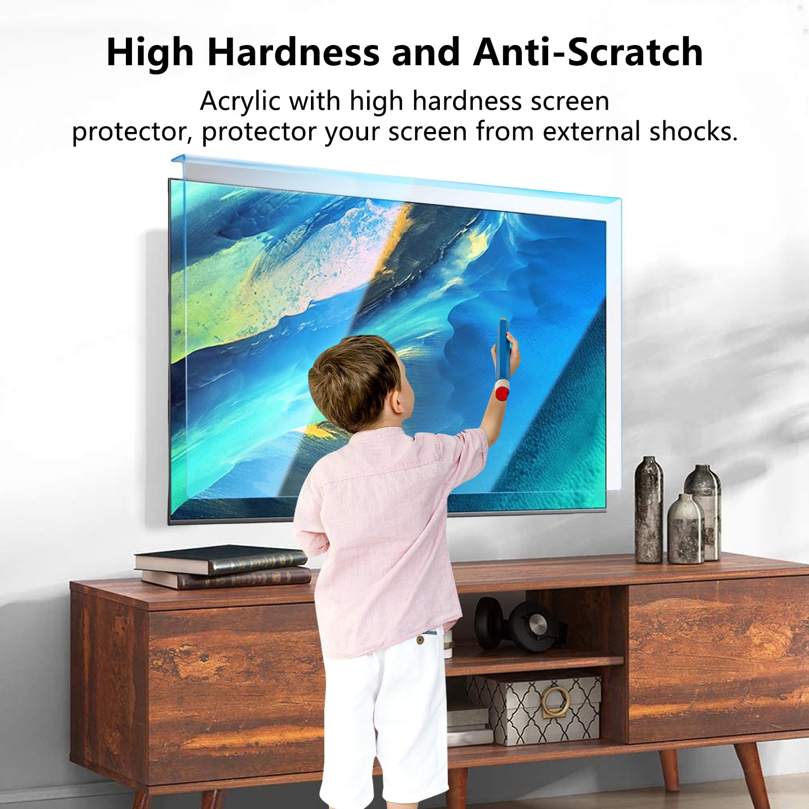 Protecteur D'écran Anti-Lumière Bleue À Suspendre, Film Filtrant HD Anti-Rayures Protecteur D'écran Bloquant La Lumière Bleue pour Le Divertissement À Domicile