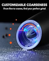 Vista 5 de FORLIM Gravity - Juego de molinillo eléctrico de sal y pimienta, molinillo automático de pimienta, molinillo de pimienta, funciona