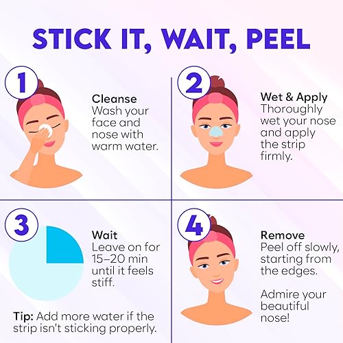 Miniatura 6 de Tiras de poros de nariz, removedor de puntos negros con hamamelis para limpieza profunda, limpiador de poros y removedor de puntos blancos, cuidado