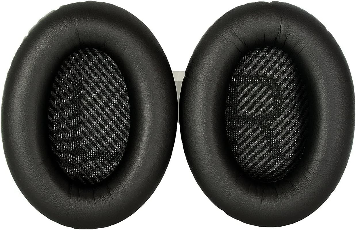 Ear Pad Replacement for Bose QuietComfort 2 15 25 35 Ear Cushion for QC2 QC15 QC25 QC35 AE 2 2i 2w with Soft Protein Leather Over-Ear Earpads (Style 3)