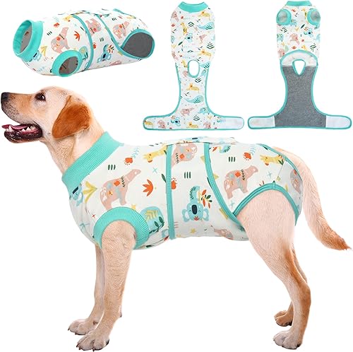 Miniatura 121 de Kuoser Traje de recuperación para perros y gatos después de la cirugía, camisa profesional de recuperación de mascotas, vendajes para heridas
