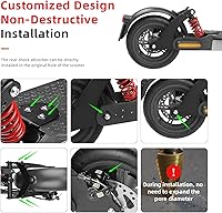 Vista 3 de ulip Kit de suspensión trasera scooter eléctrico amortiguador Fender luz trasera accesorios para Xiaomi M365 Pro Pro2 1S MI3 Essential Lite Scooter