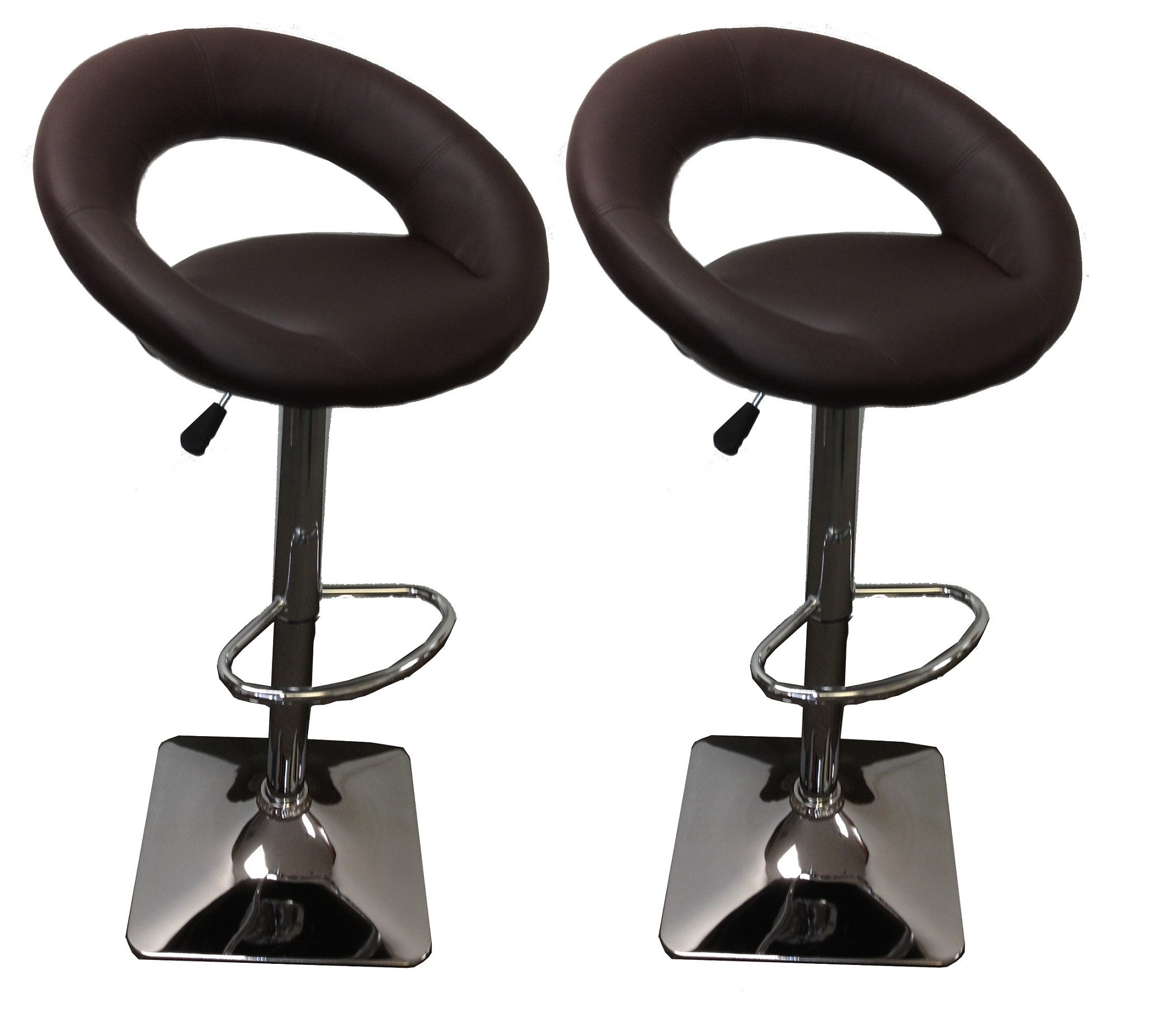 US Pride Furniture Daisy Adjustable Swivel Bar Stools, Set of 2