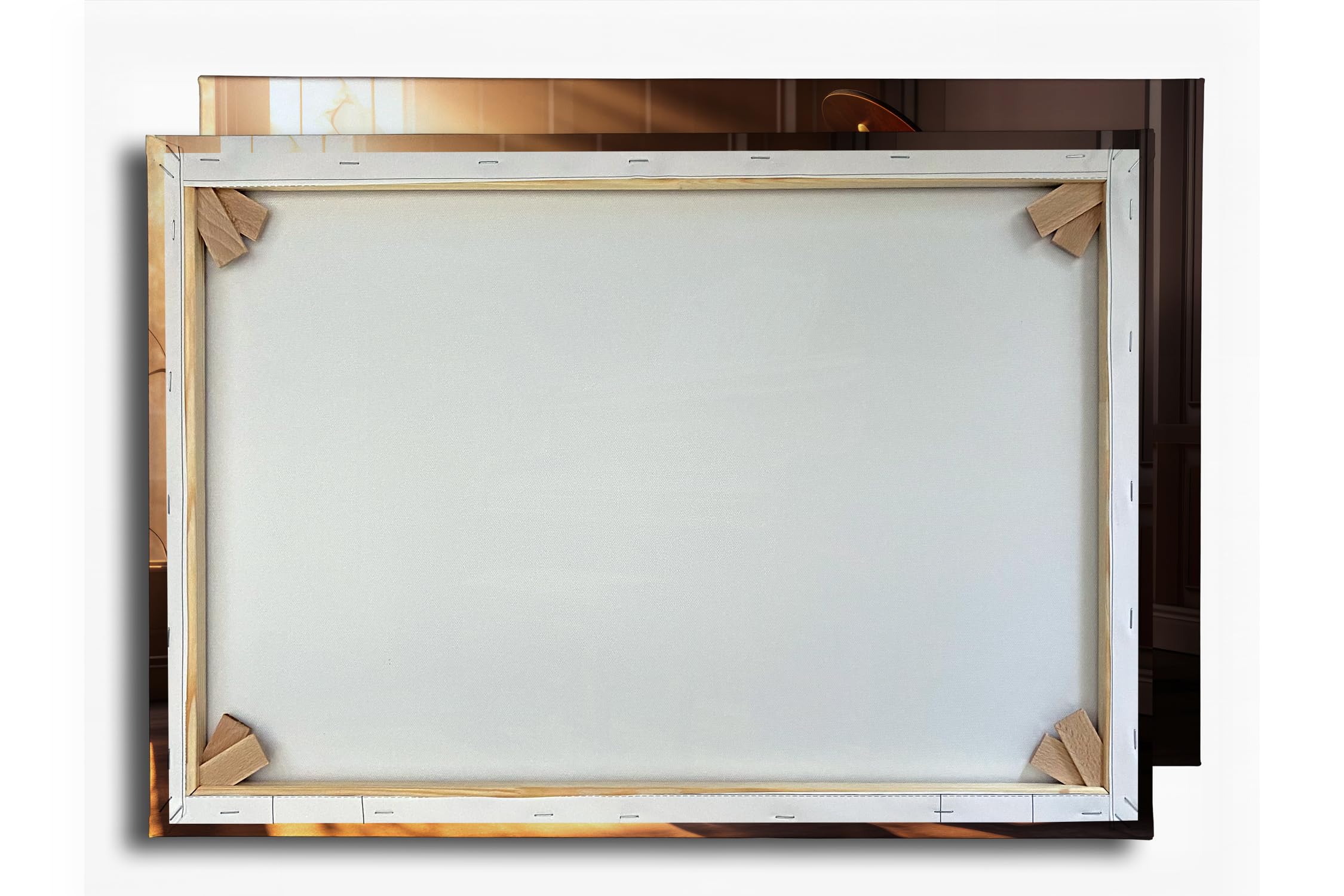 deyoli Leinwandbild Sonnenküsse auf Tasten – ein Klavier im goldenen Morgen. Format: 100x70cm XXL Kunstdruck Bild auf Keilrahmen/Wandbild/Wohnzimmer Dekoration