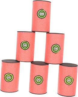 BESPORTBLE 12 Pçs Barril De Alvo Digital Alvos Explosivos Alvos De Tiro Com Arco Alvo De Macia Eva Alvos Vermelhos Tipo Barril Jogo De Alvo Leve Jogo De Alvo Brinquedos Ao Ar Livre Para