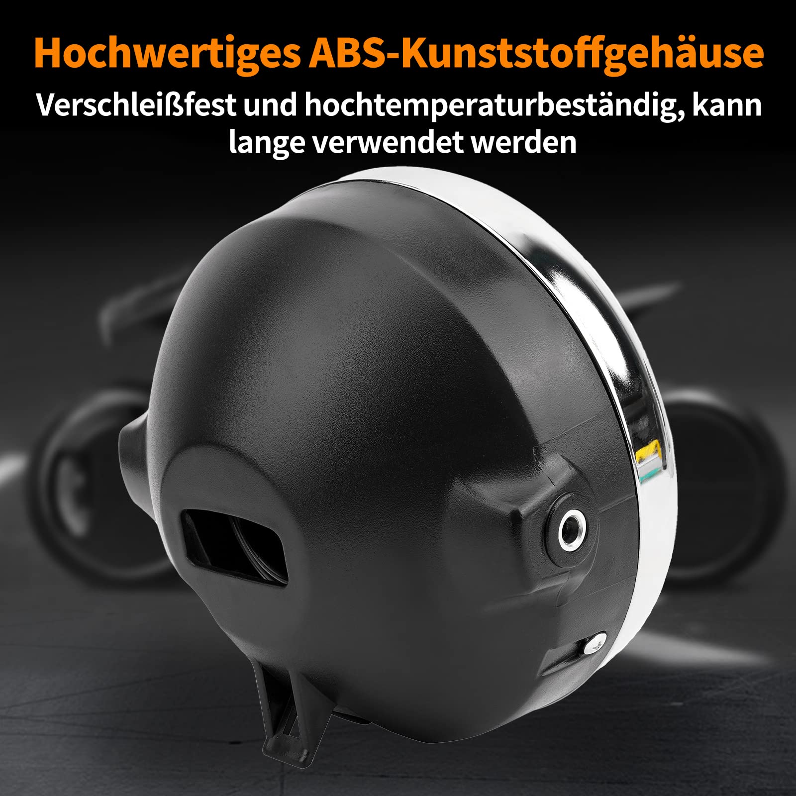 AHL Motorrad scheinwerfer, Universal Scheinwerfer Hauptscheinwerfer Schwarz Metall Kit Kompatibel mit HONDA SUZUKI KAWASAKI YAMAHA DUCATI .etc
