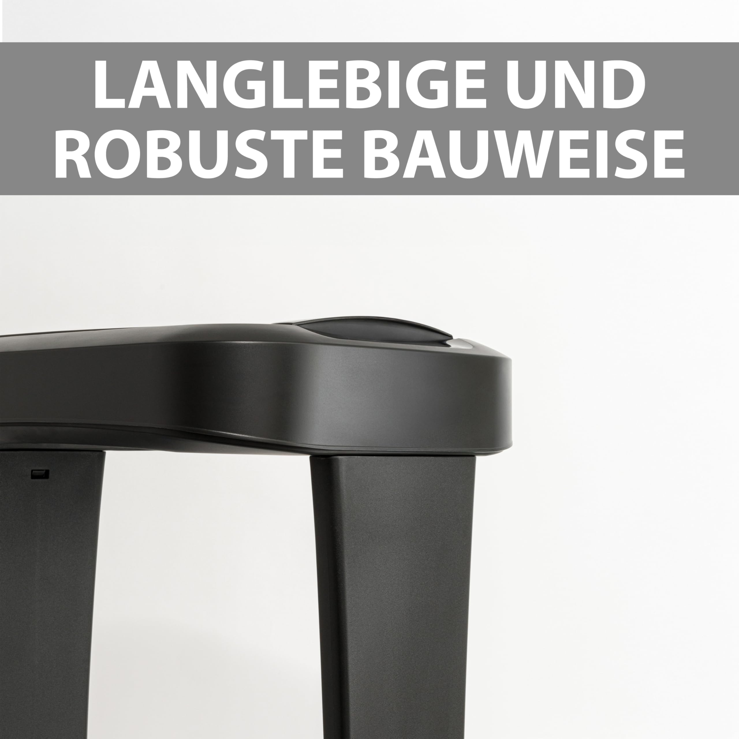 Hausfelder Müllsackständer Set, 3er Set, 60 l, Schwarz | 3er Set, 60 l, für Camping, mit Deckel, Müllsackständer, Gelber, fach, Müllsackhalter, geeignet, schwarz