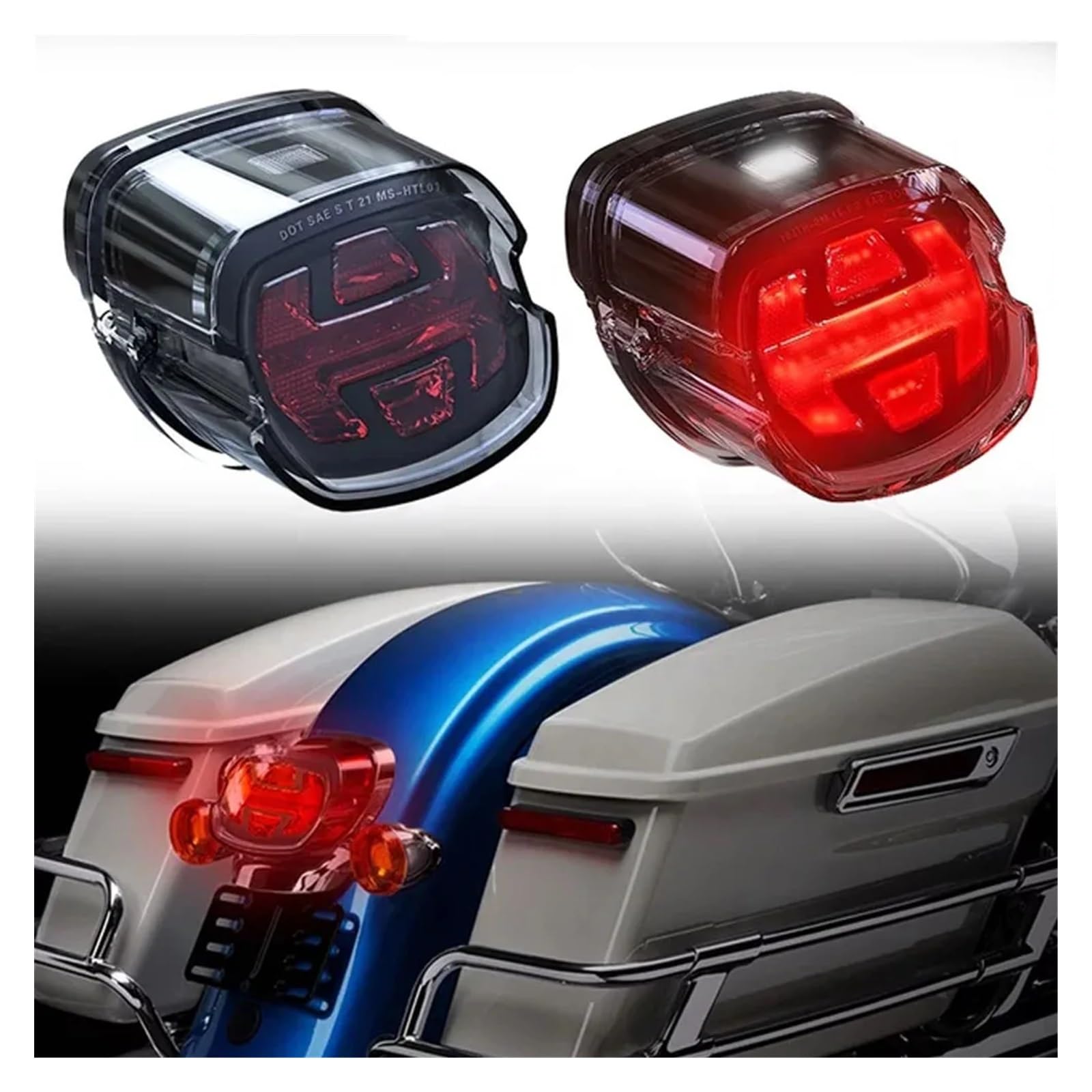 Parada luz Trasera Luz Trasera de Freno LED Ahumado para Motocicleta, para Har&Ley Sportstser Touring Road King Electra Glide Road Glide Dyna Softail Standard FXS