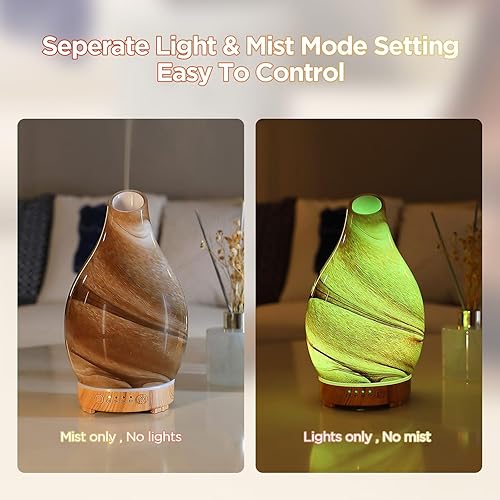 Miniatura 6 de INRORNAS - Difusor de aceite esencial de 5.4 fl oz, humidificador ultrasónico de aroma de niebla fría, difusor de aromaterapia para aceites