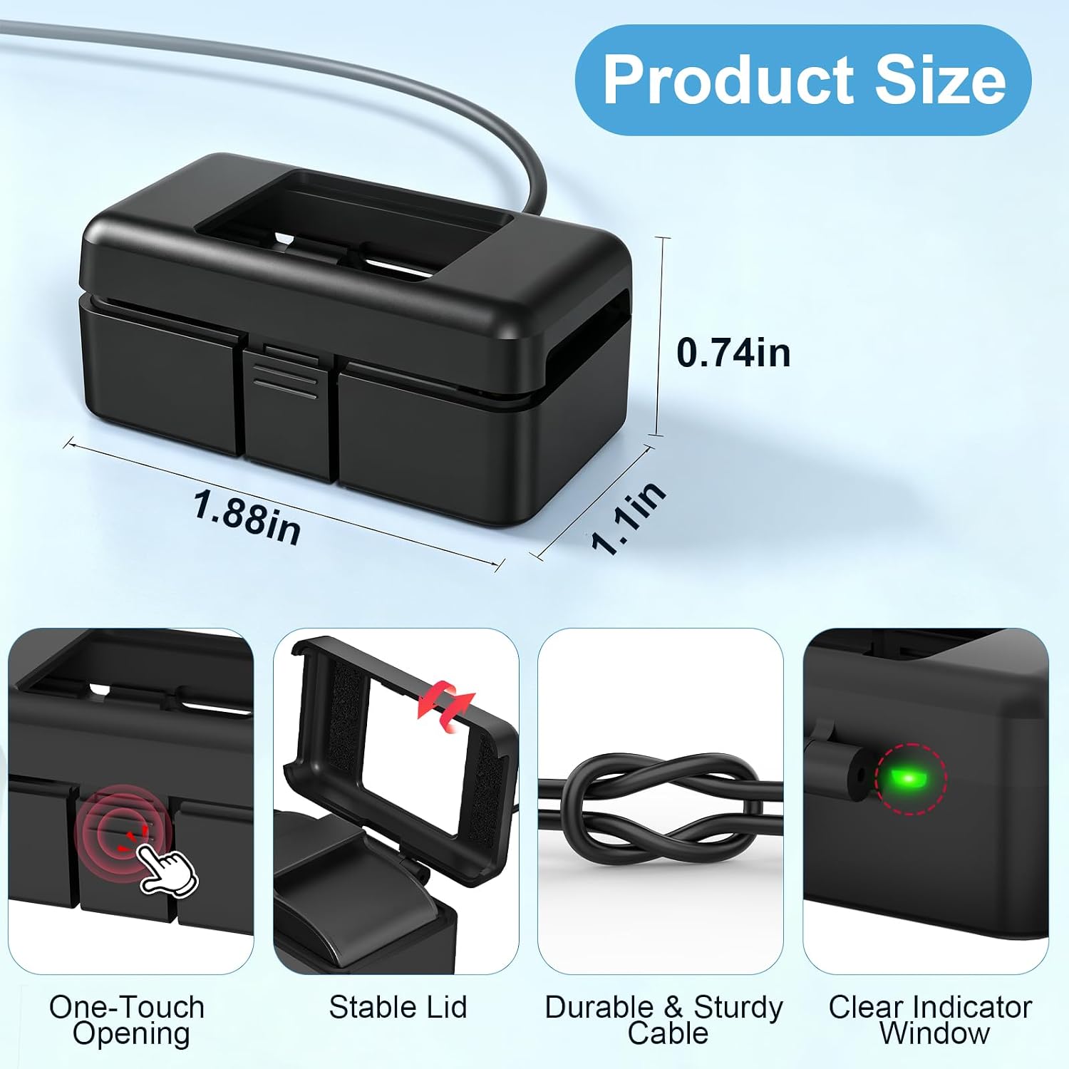 Charger Compatible with Hume Band 1.0 | Replacement Fast Charging Dock, USB Cable, Portable Design, Compatible for Hume Health Band