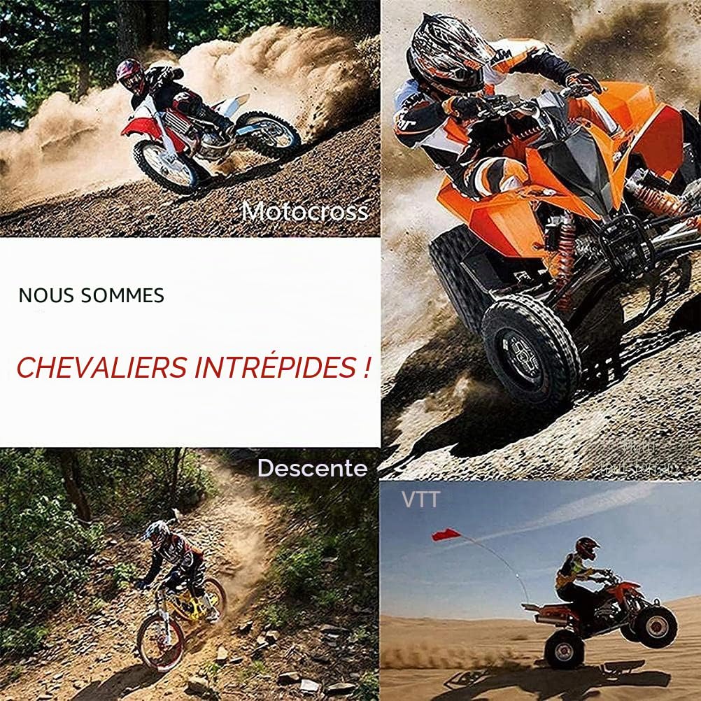 Casque intégral de Motocross VTT pour Homme, avec Gants, Lunettes et Protection faciale pour VTT, Buggy et Autres activités Sportives