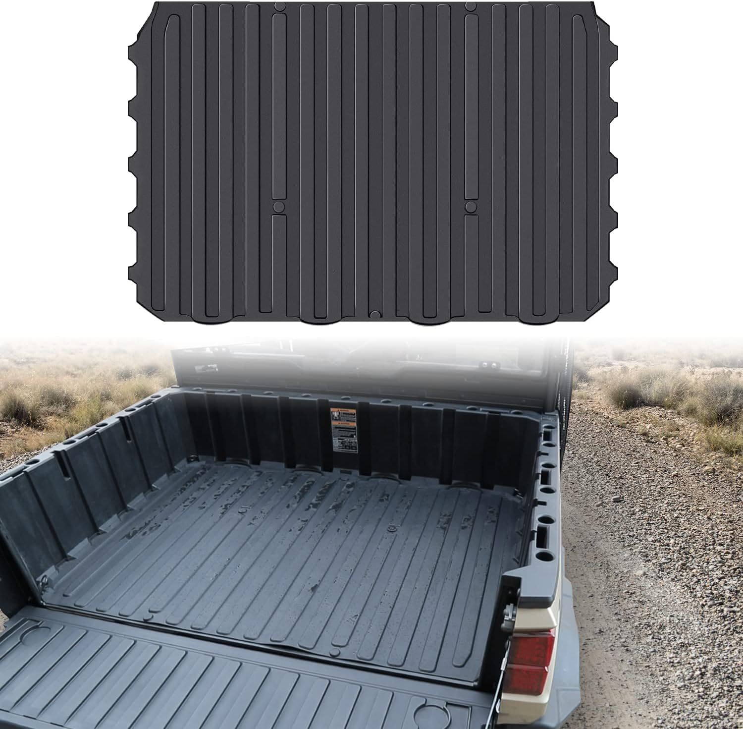 CUSAUTV Rear Cargo Bed Mat Compatible with Polaris Ranger XP 1000 Crew 20182024