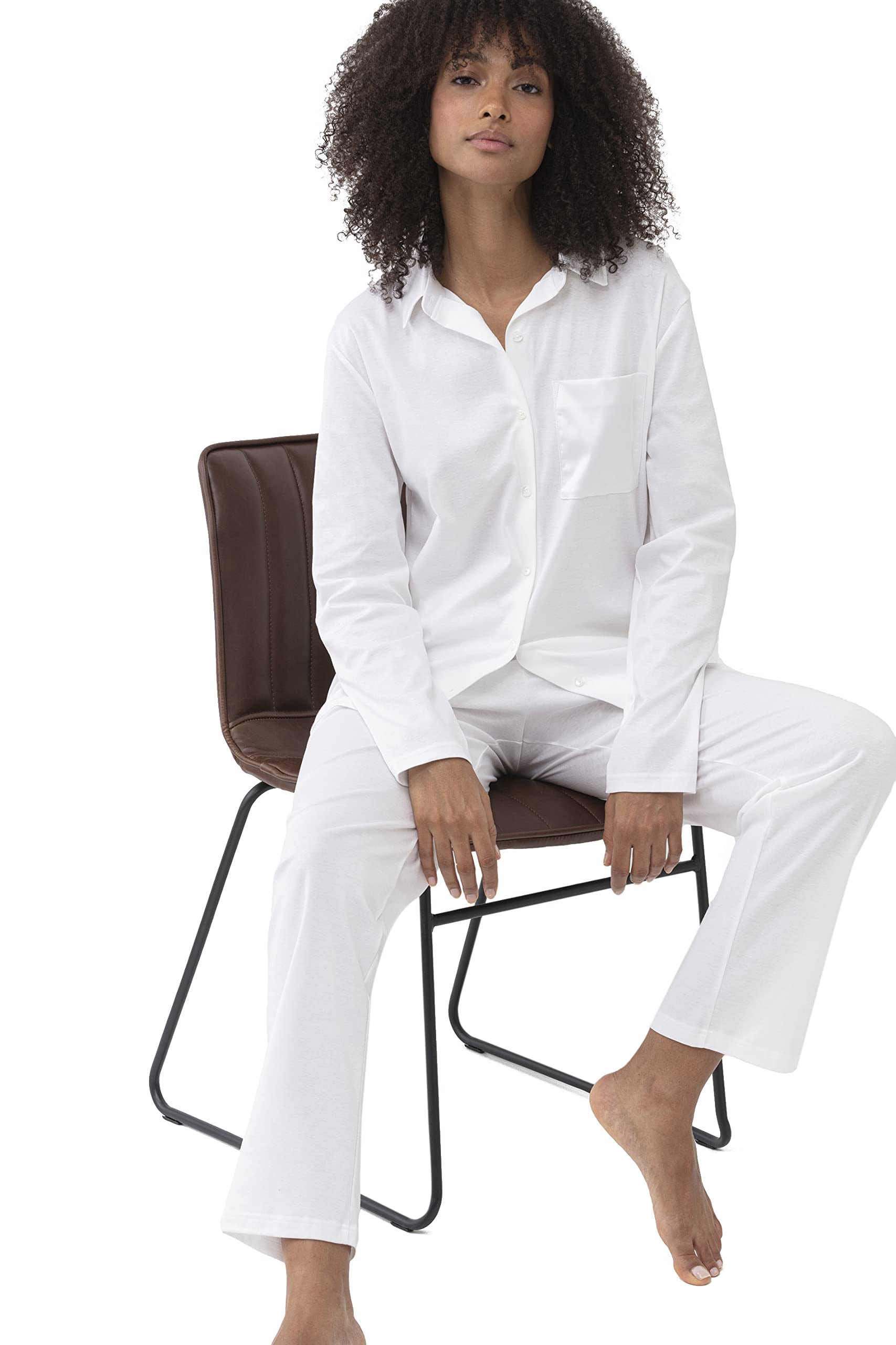 Mey Damen Pyjama Hose - Lange Homewear Hose aus 100% Bio-Baumwolle - GOTS Zertifiziert - Serie Sleepsation - 17204