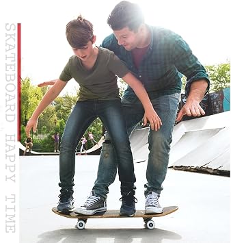 Skateboard, Complete Set, Bearings, Cartoon Pleat, Plain, Cute, Stylish, Beginner, Kids, Adults, Youth, Children, Maple Deck, Standard, Four Wheels, Ink Paintings, Practices, Competitions, Developing
