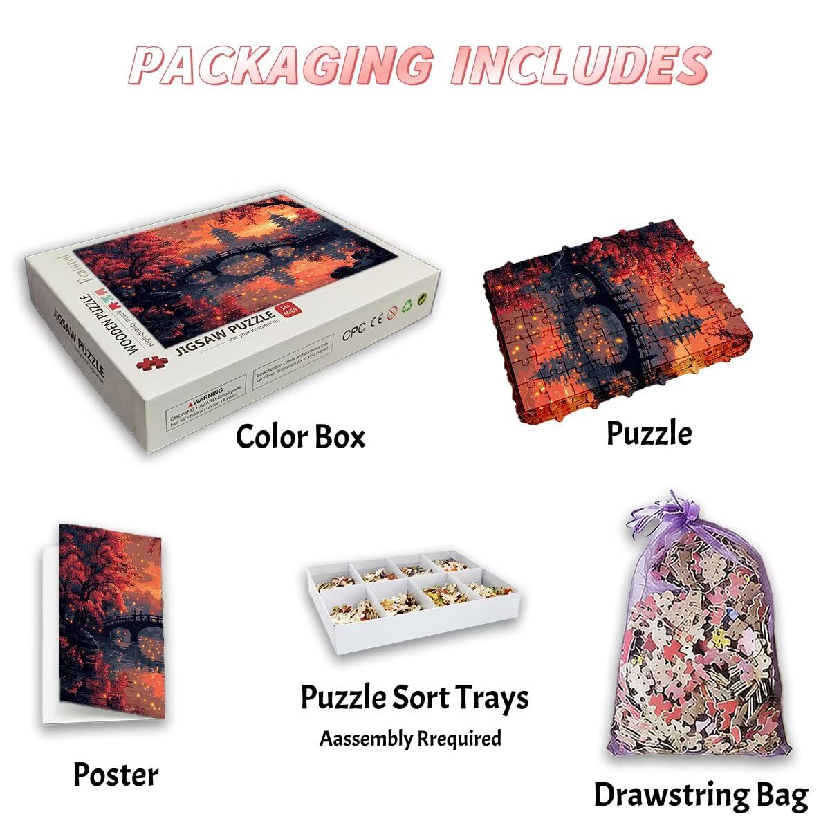 Puzzle 1500 Pezzi Paesaggi, Puzzle Ponte per Adulti, Puzzles in Legno Intrattenimento Creativo, Divertimento, Puzzles Educativi Classici con Confezione di Alta Qualità Idea Regalo Donna Decor -3120