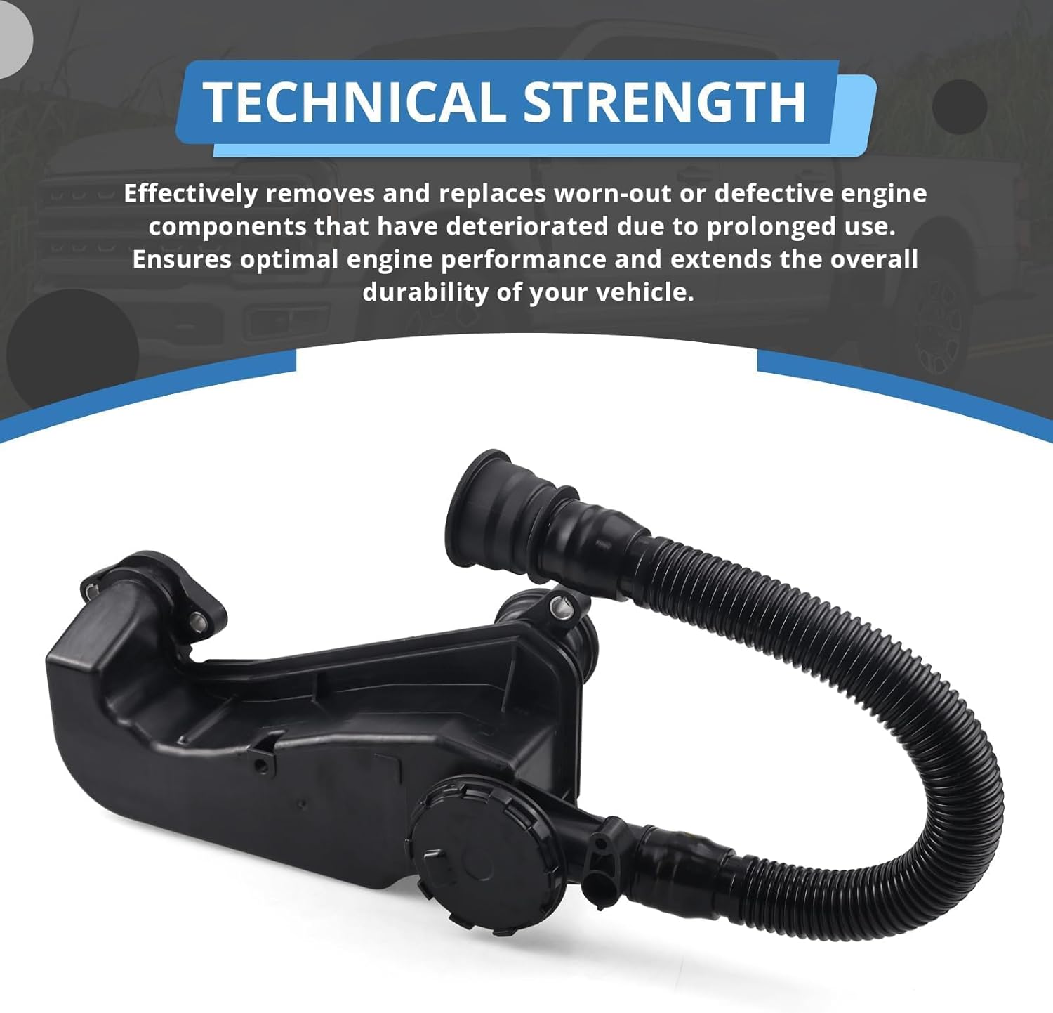 PC3Z-6A785-A Air Oil Separator Assembly Compatible with Ford F250 F350 Super Duty 2023-2024 OR 2011+ 6.7L Powerstroke Diesel Replace# PC3Z-6A785-A, PC3Z6A785A