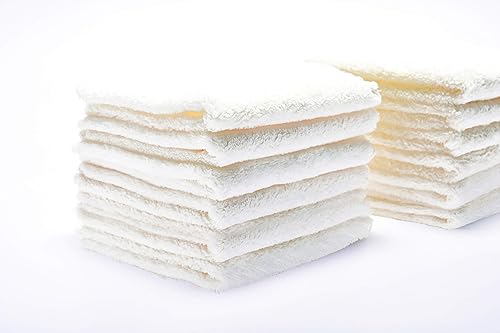 Miniatura 4 de Kyapoo Paquete de 12 paños de microfibra para bebé, forro polar coral de 12 x 12 pulgadas, extra absorbentes y suaves para recién nacidos, bebés y