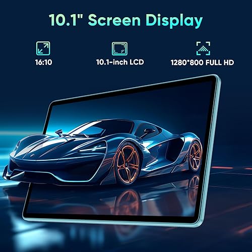 Miniatura 4 de JIKOCXN Tableta, Android 15 Tablets con pantalla HD de 10.1 pulgadas, 128 GB de almacenamiento 1TB Expand, procesadores Octa-Core, 6000mAh, Widevine