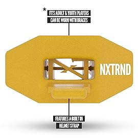 Nxtrnd Two Football Mouth Guard, Football Mouthpiece with Strap, Fits Adult & Youth (Gold)
