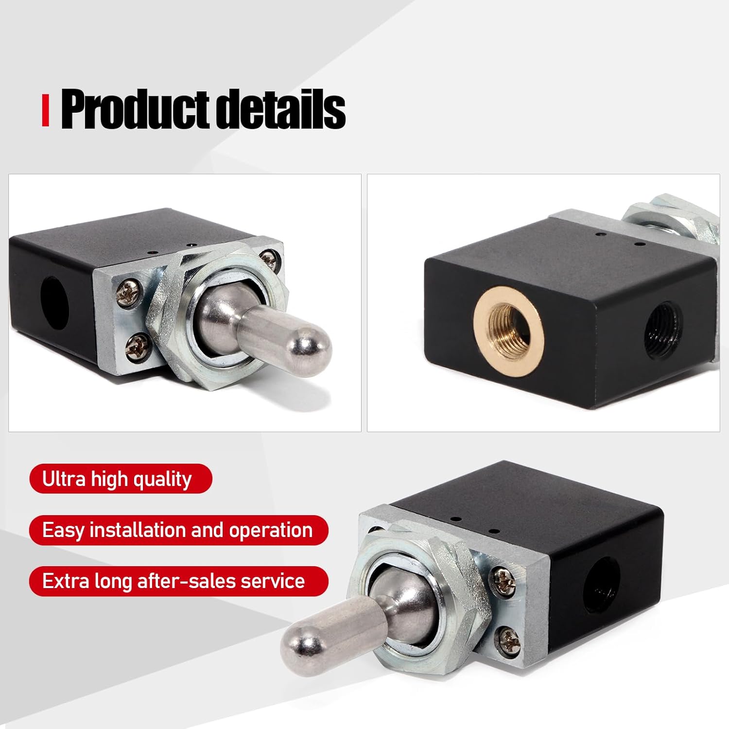 BAV020TD 3-Position Detented Neutral Lockout Toggle Valve – Compatible with Tailgate Cylinders, Hoist Applications, Air Valves, Pumps & Dump Body Hardware