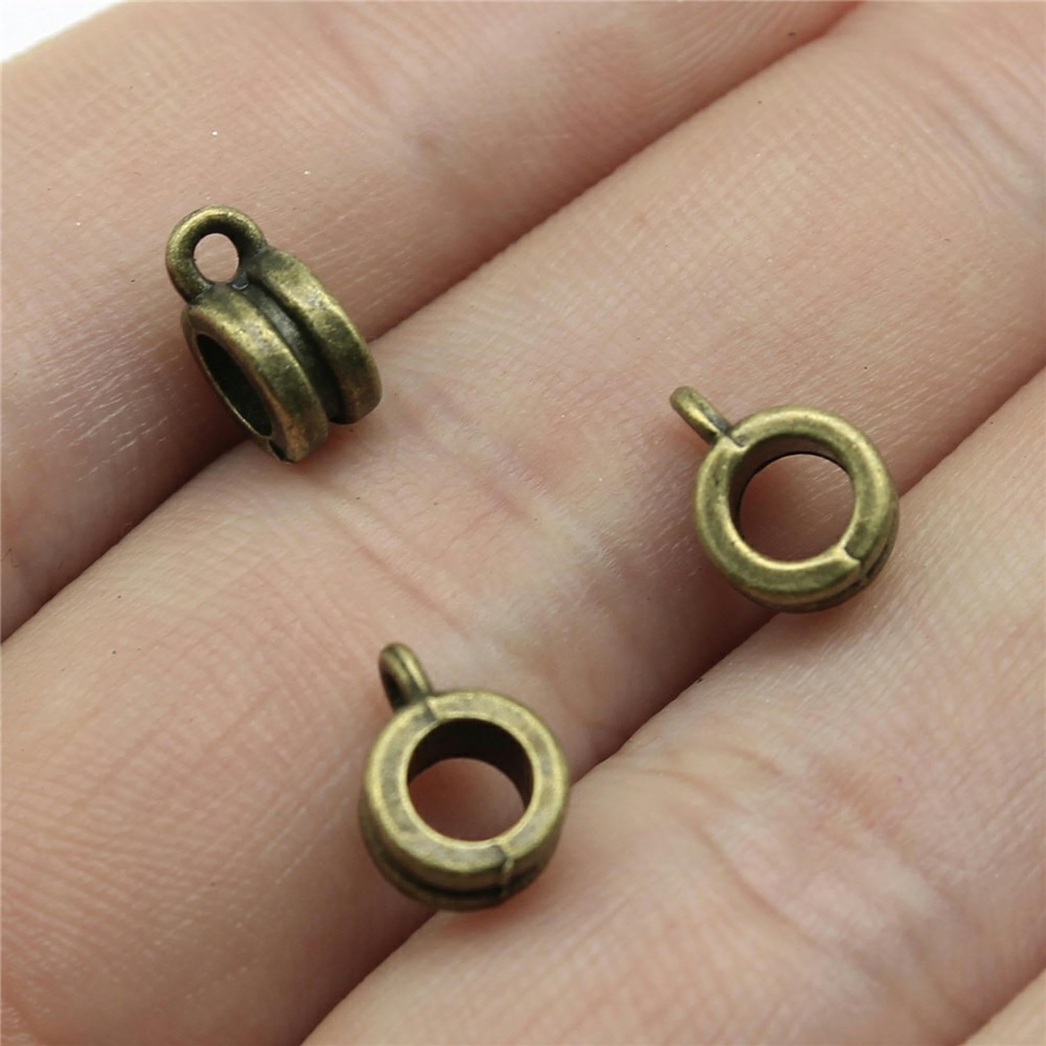 Abalorios de plata tibetana de 9mm para diseñar collares en casa