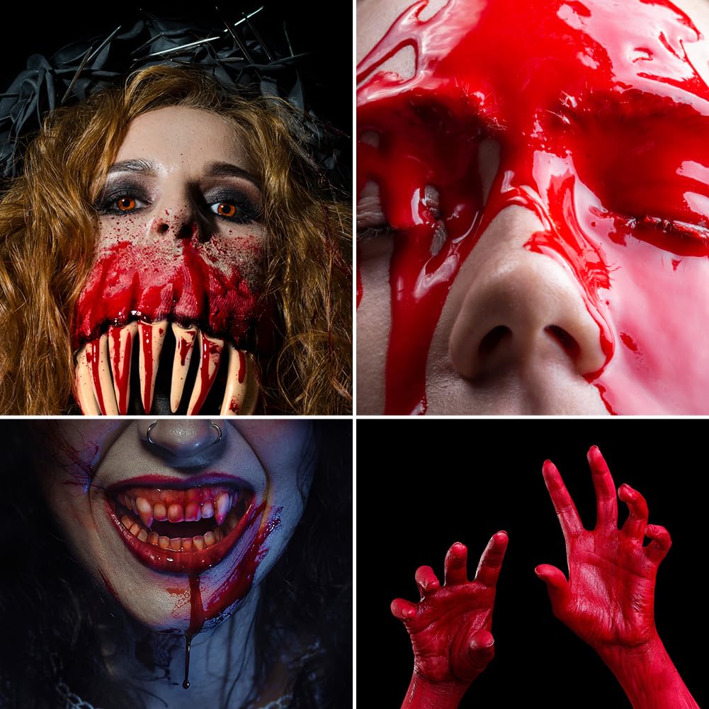 3 Sprays De Faux Sang Aomig FX Pro 28 Ml – Maquillage Halloween, Effets Réalistes Pour Cosplay, Film