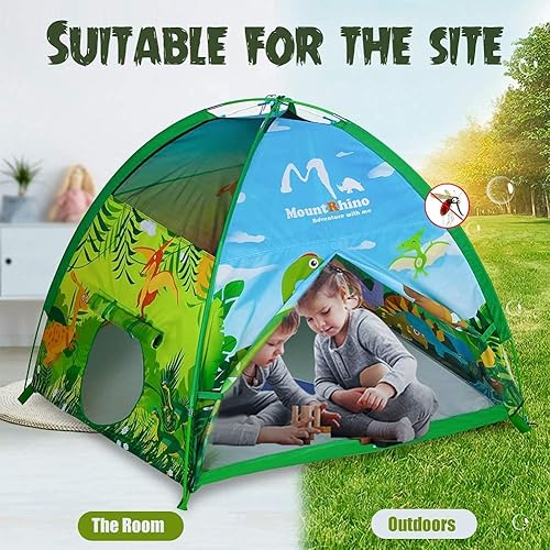 Miniatura 4 de MountRhino Kids Play Tent -48x48x42 Dinosaur Tent Playhouse Outdoor Indoor Tents for Kids Portable Dinosaur Toys Tents for Boys Girls Imaginative