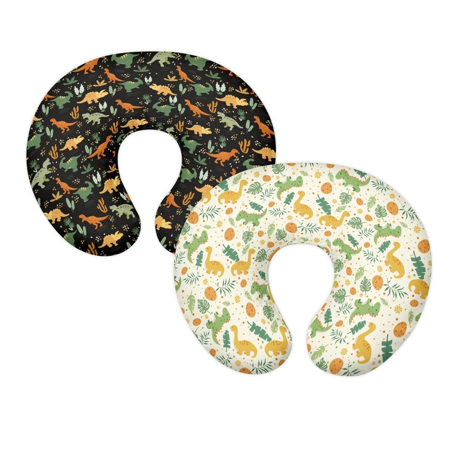 GOSTONG T-Rex Dinosaur 2 Pack Nursing Pillow Cover for Baby Girl Boys Comfortable Elastic Breastfeeding Pillow Cover Fits 22x18 in Nursing Pillow Polyester Nursing Pillow Covers