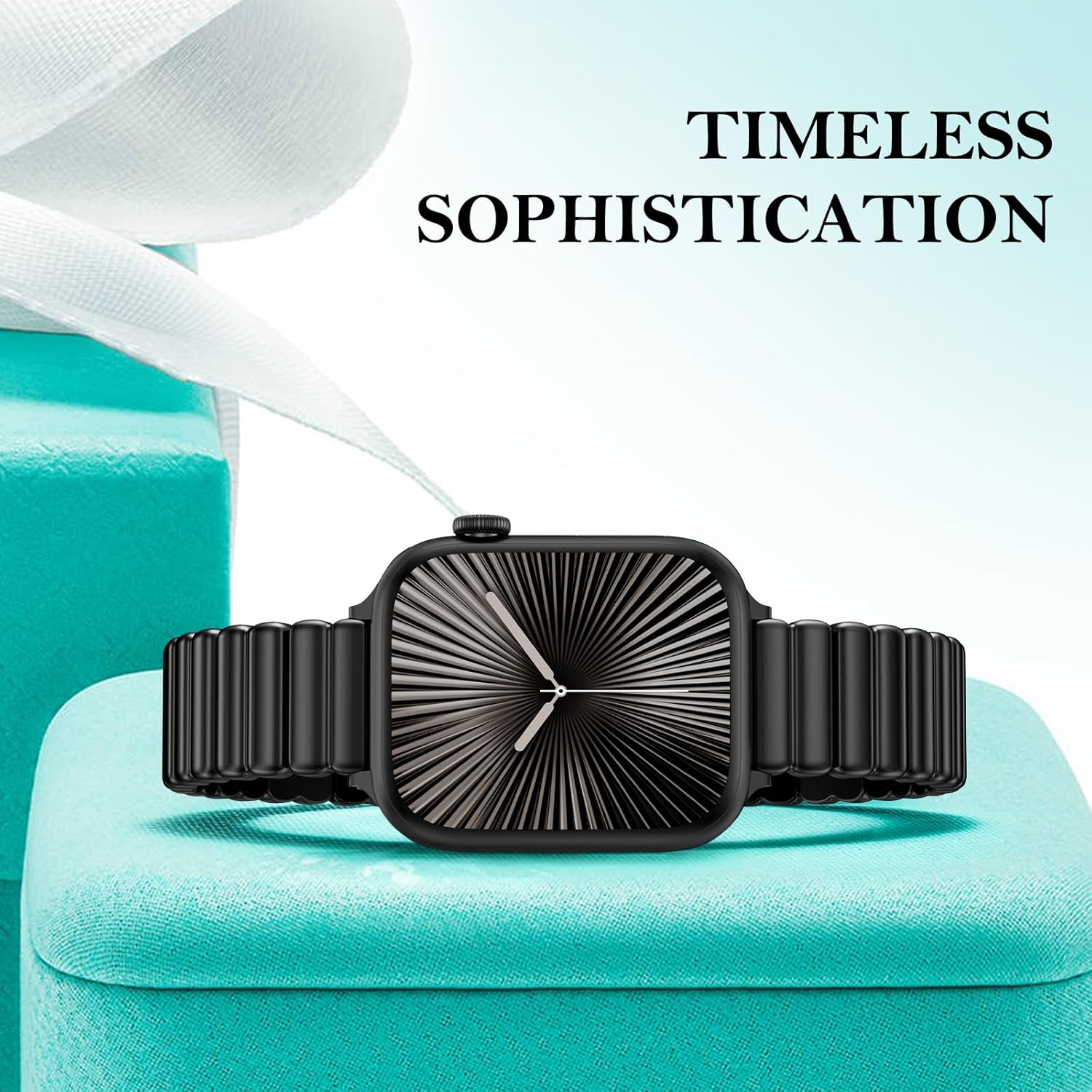 Minyee Slim Metal Band Compatible with Apple Watch Bands 38/40/41/42/44/45/46/49mm Women,Dressy Pretty Designer Stainless Steel Adjustable Wristband for iWatch Series 11 10 9 8 7 6 5 4 SE/Ultra 3 2 1 - Image 2