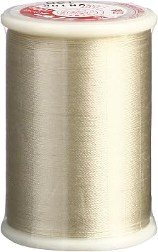 Superior Threads Tire Silk #50 3-Ply 50-Weight High Sheen Silk Embroidery Quilting Sewing Thread - 109 Yard Spool #136 Antique Ivory