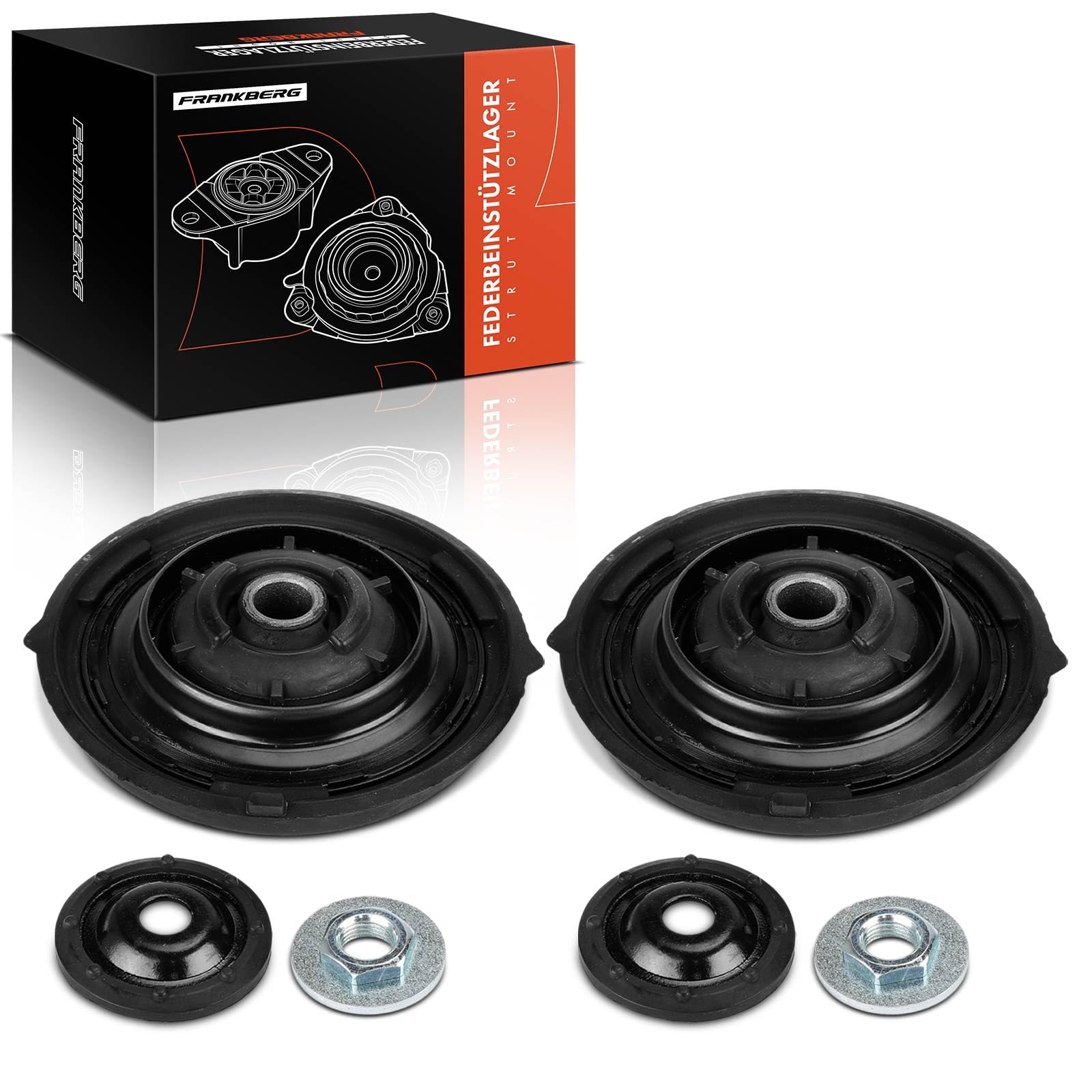 Frankberg 2x Cuscinetti a cupola Cuscinetto di supporto ammortizzatore Assale anteriore Sinistro Destro Compatibile con C4 II NC C4 II Berlina NC DS4 NX 308 CC 4B 308 I 4A 4C 308 SW I 4E 4H 5038.G4